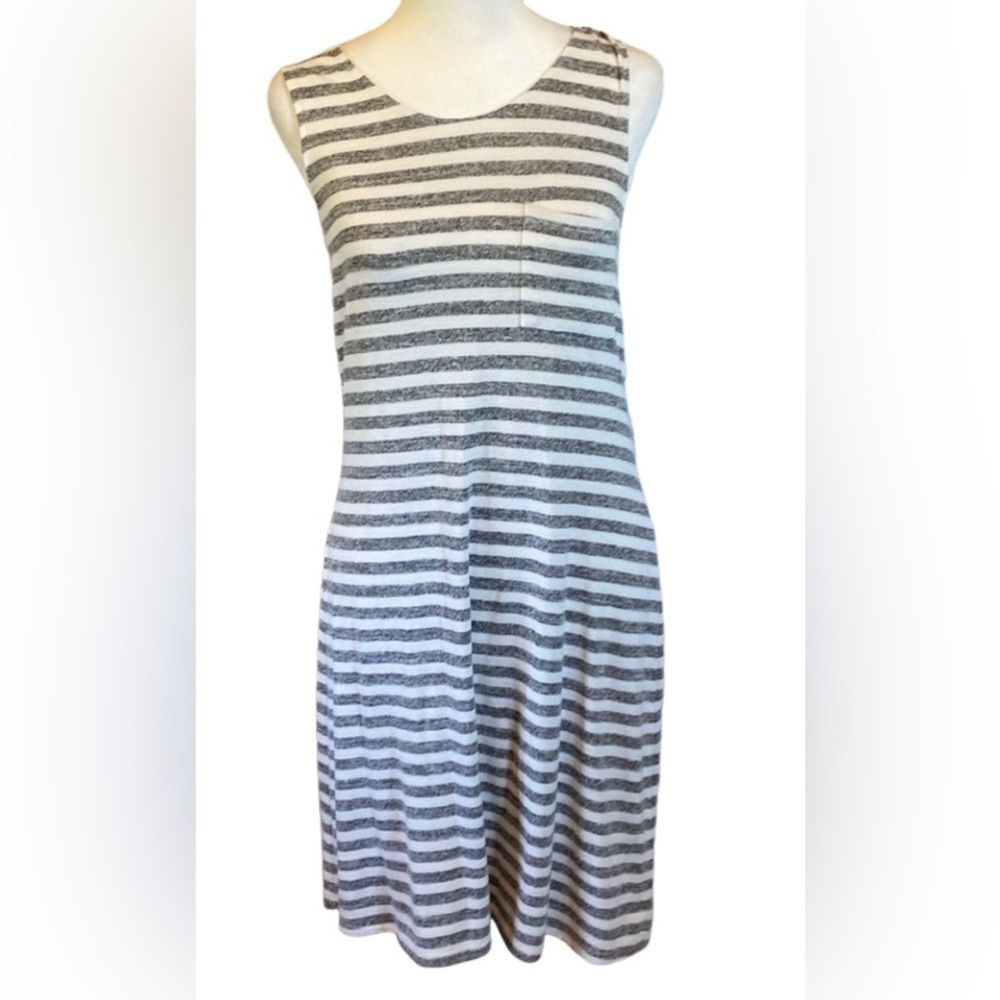 Market & Spruce tank dress. Size S. Gray and white stripe. Cute!